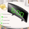 Curved LED Mirror Alarm Clock Modern Digital Alarm Clock With Dimmable Display 5