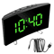 Curved LED Mirror Alarm Clock Modern Digital Alarm Clock With Dimmable Display 6