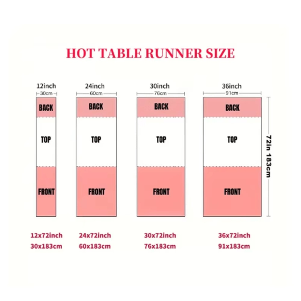 Customizable AllSeason Table Runner Personalized Custom Table Runner For Events Home Decor 7