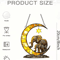 Elephant Family Moon Hanging Decor Whimsical Elephant Wall Hanging For Home Garden 3