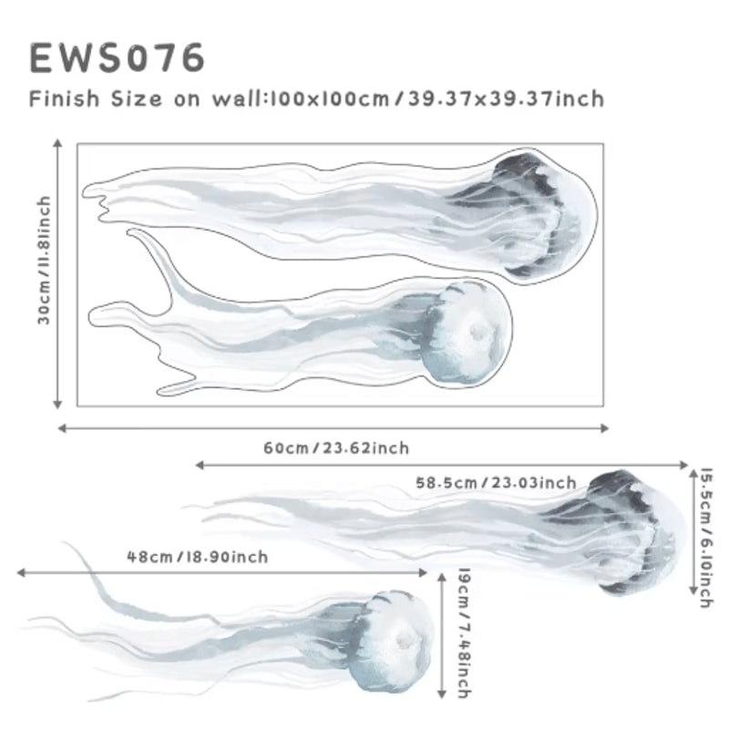 Underwater World Wall Stickers Colorful Ocean Wall Decals For Bathroom Kids Rooms 7