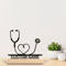 Personalized Stethoscope Metal Sculpture Custom Doctor Desk Decor With Wooden Base 6