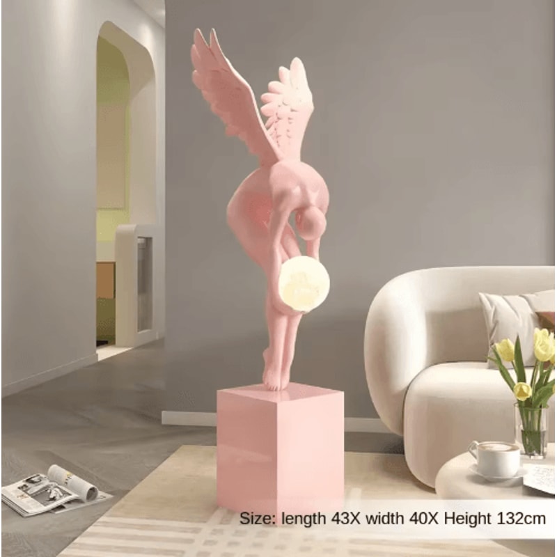 Luminous Wing Sculpture Modern Nordic Resin Wing Statue For Living Room Decor 5