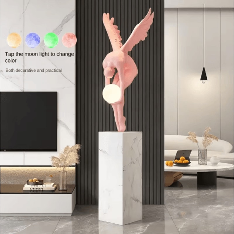 Luminous Wing Sculpture Modern Nordic Resin Wing Statue For Living Room Decor 6