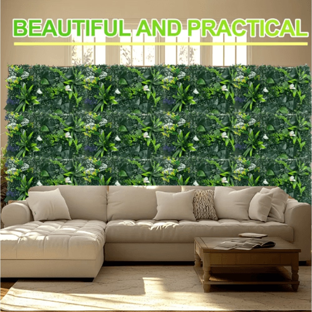 Artificial Green Plant Wall Panels Lush Artificial Plant Wall For Garden Event Backdrops 7