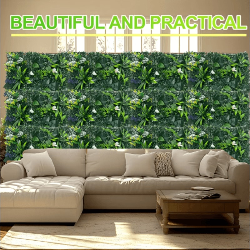 Artificial Green Plant Wall Panels Lush Artificial Plant Wall For Garden Event Backdrops 7