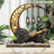 Moon Lantern Acrylic Decor Elegant Ramadan Eid Decoration With Star Floral Design 1