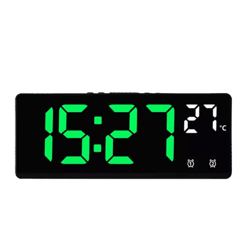 VoiceControl LED Alarm Clock Smart Digital Alarm Clock With Temperature Display 2