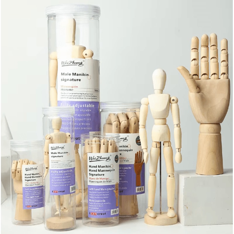 Wooden Artist Mannequin Set Adjustable Drawing Mannequin Model With Gift Box 0