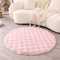 Round Faux Rabbit Fur Rug Ultra Soft Faux Fur Carpet For Cozy Home Kids Spaces 0