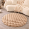 Round Faux Rabbit Fur Rug Ultra Soft Faux Fur Carpet For Cozy Home Kids Spaces 7