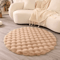 Round Faux Rabbit Fur Rug Ultra Soft Faux Fur Carpet For Cozy Home Kids Spaces 7