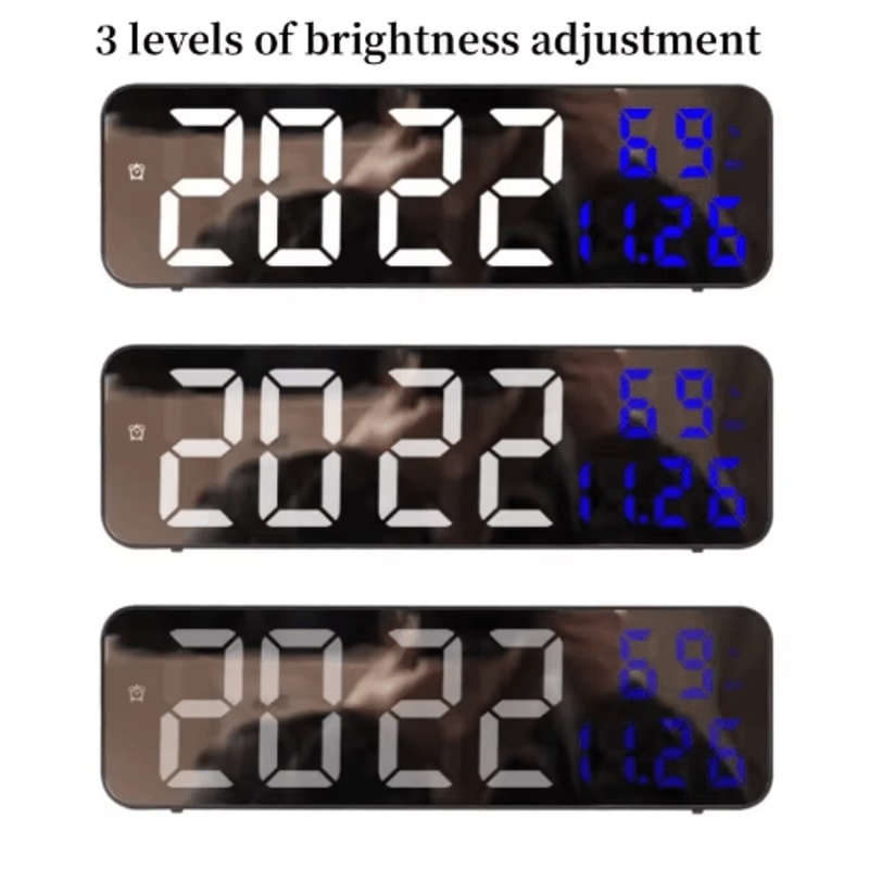 9Inch LED Digital Wall Clock Smart Large Digital Clock With Temperature Humidity Display 6