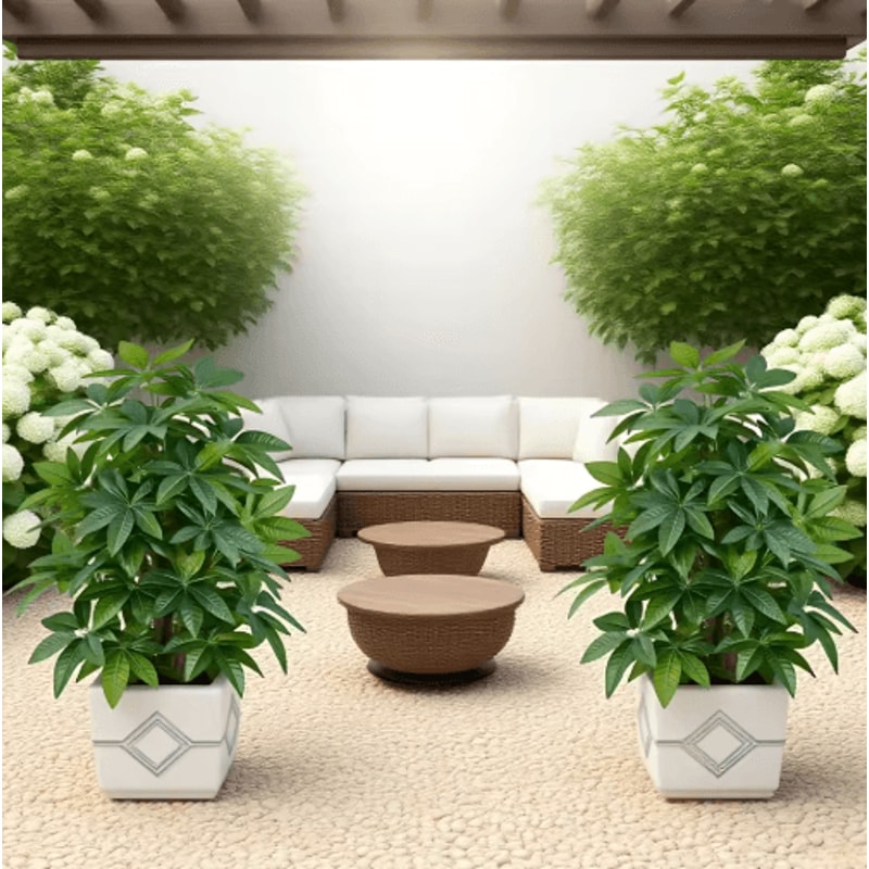 Realistic Artificial Money Tree Palm Lush Artificial Palm Tree For Outdoor Event Decor 3