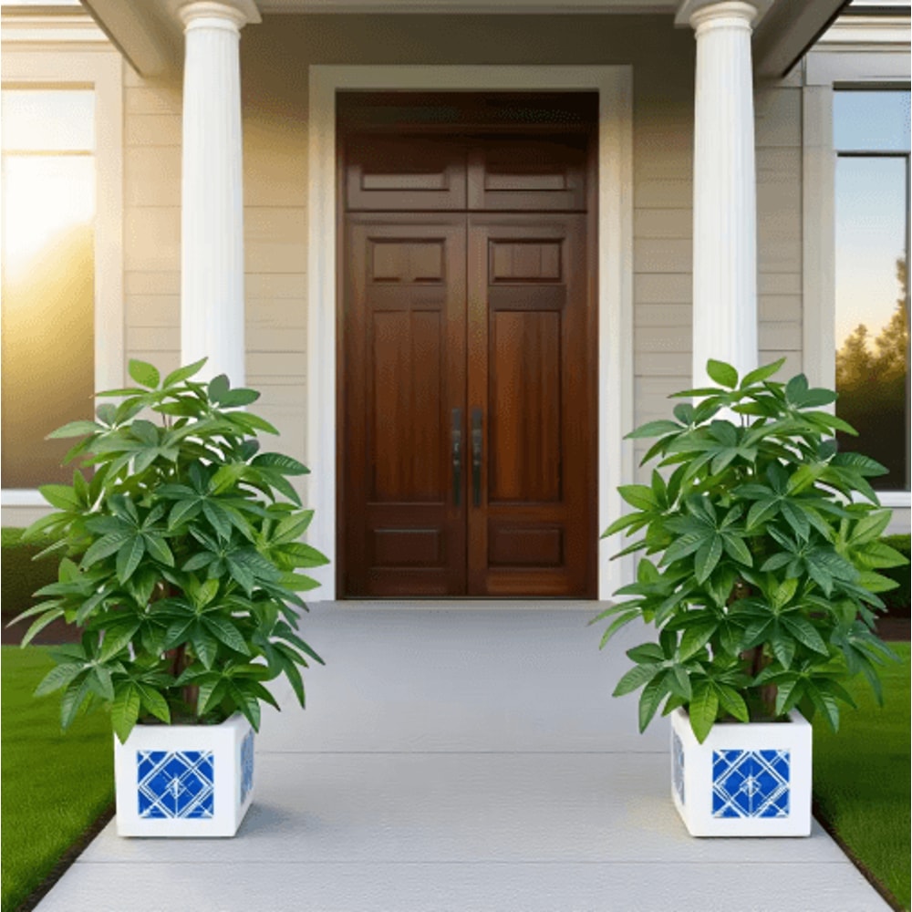 Realistic Artificial Money Tree Palm Lush Artificial Palm Tree For Outdoor Event Decor 6