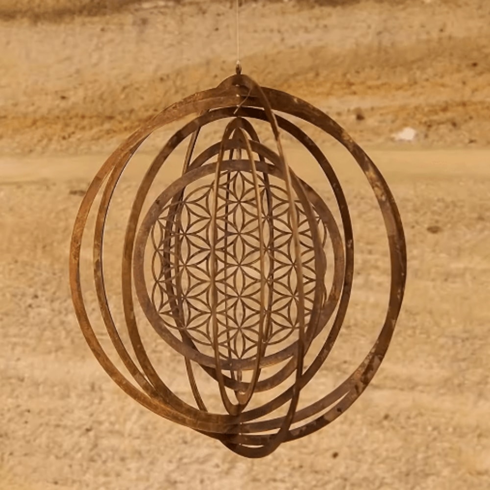 Rustic Metal Spiral Weather Vane Decorative Outdoor Wind Spinner For Balcony Garden 2