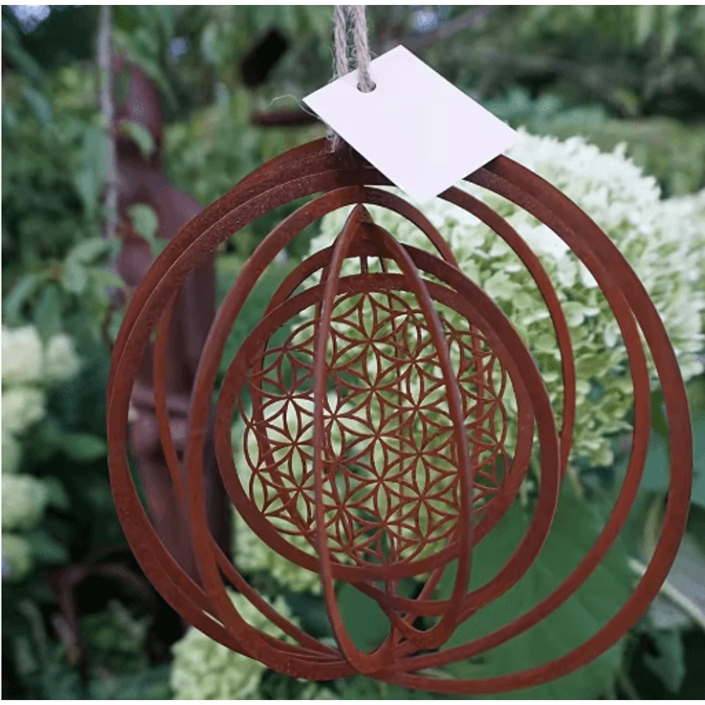 Rustic Metal Spiral Weather Vane Decorative Outdoor Wind Spinner For Balcony Garden 6