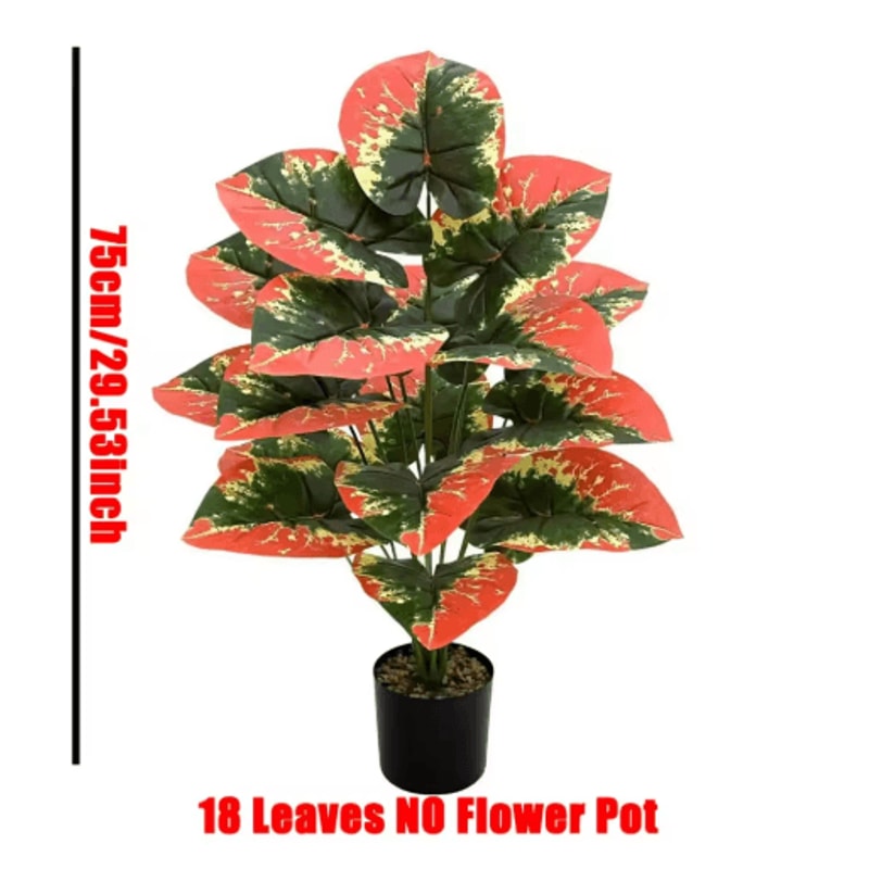 ColorBlock Artificial Tropical Plant Vibrant Artificial Tropical Plant With 24 Leaves 2