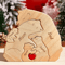 Custom Family Bear Puzzle Ornament Personalized Family Name Bear Decor With Engraving 0