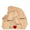 Custom Family Bear Puzzle Ornament Personalized Family Name Bear Decor With Engraving 3