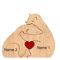 Custom Family Bear Puzzle Ornament Personalized Family Name Bear Decor With Engraving 6