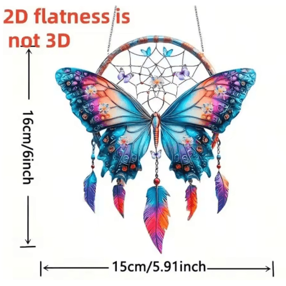 Shimmering Butterfly Feather Pendant Elegant Butterfly Wall Hanging For Home Decor 3