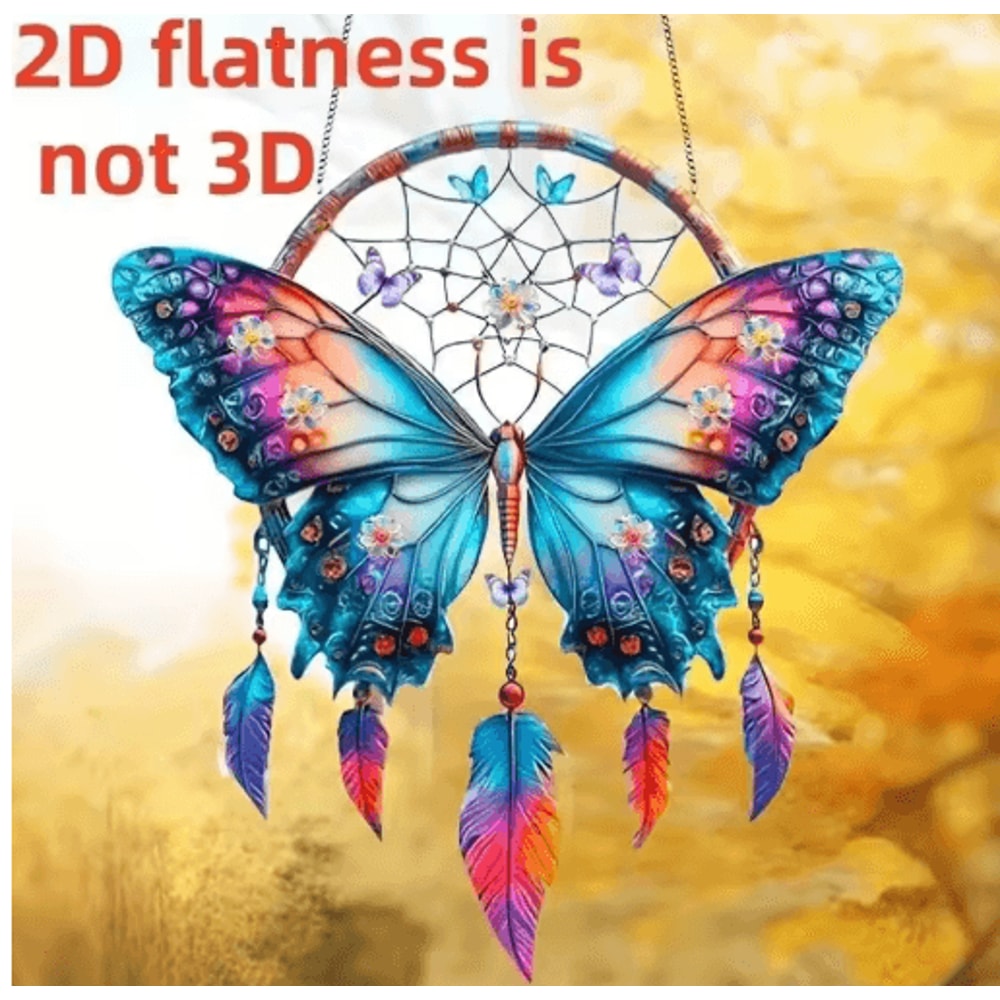 Shimmering Butterfly Feather Pendant Elegant Butterfly Wall Hanging For Home Decor 5