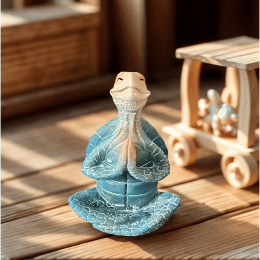Zen Meditation Turtle Statue Peaceful Resin Turtle Decor For Home Garden 1