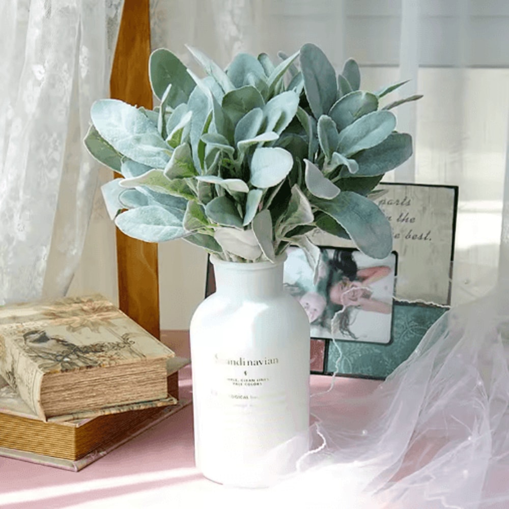 10Pack Lambs Ear Greenery Stems Soft Touch Artificial Lambs Ear Stems For Floral Decor 5