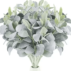 10-pack lambs ear greenery stems – soft touch artificial lambs ear stems for floral decor