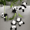 Cute Panda Figurine Set Adorable Cartoon Panda Decor For Desk Shelf Styling 1