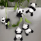 Cute Panda Figurine Set Adorable Cartoon Panda Decor For Desk Shelf Styling 0