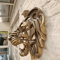 Gold Lion Head Wall Sculpture Majestic Lion Head Wall Decor For Luxury Interiors 6