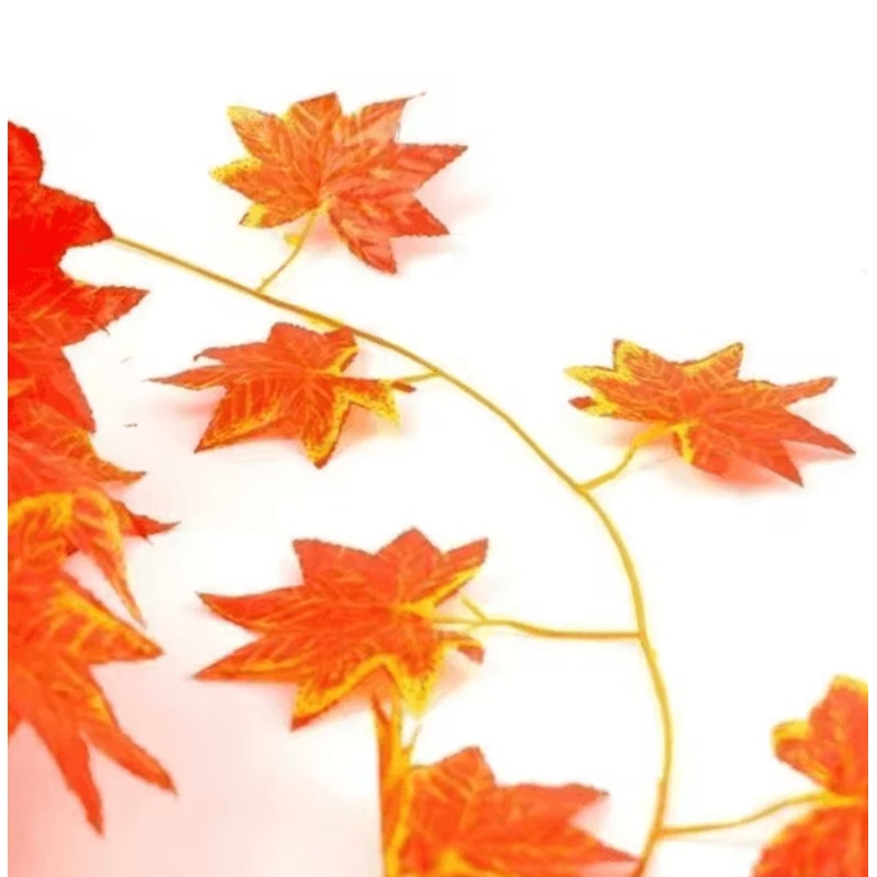 23M Artificial Maple Leaf Garland Vibrant Autumn Maple Leaf Vine For Seasonal Decor 1