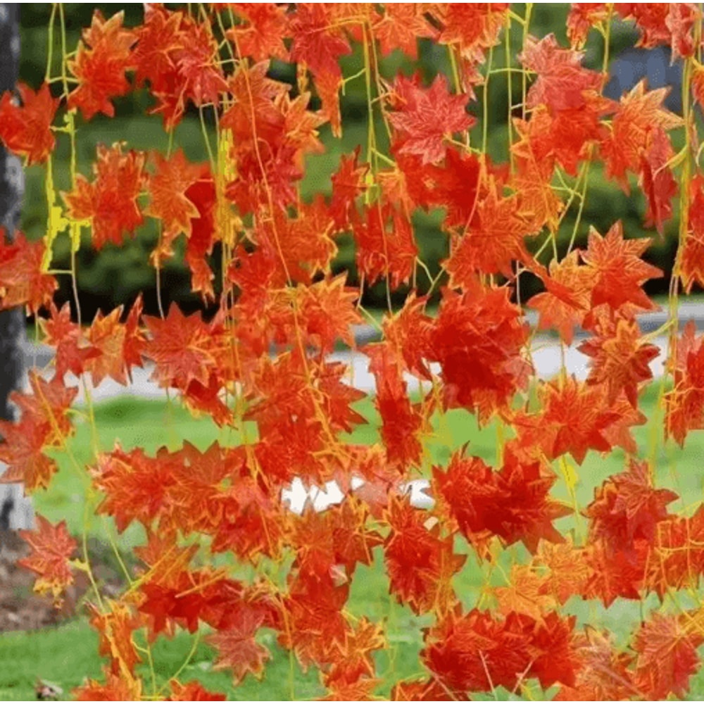 23M Artificial Maple Leaf Garland Vibrant Autumn Maple Leaf Vine For Seasonal Decor 2