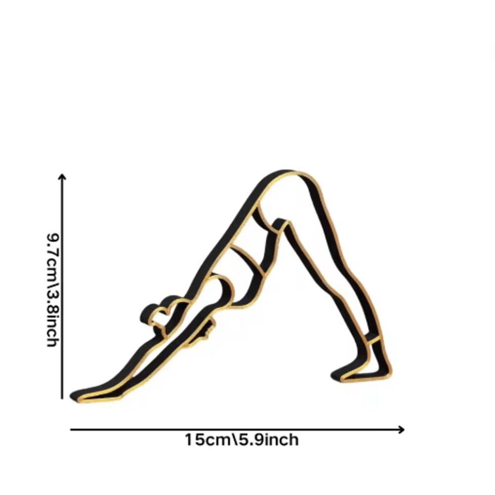 Abstract Yoga Lady Sculpture Elegant Yoga Figurine Decor For Calm Modern Spaces 2