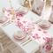 Cherry Blossom Linen Table Runner Elegant Cherry Blossom Table Runner For Spring Wedding Decor 0