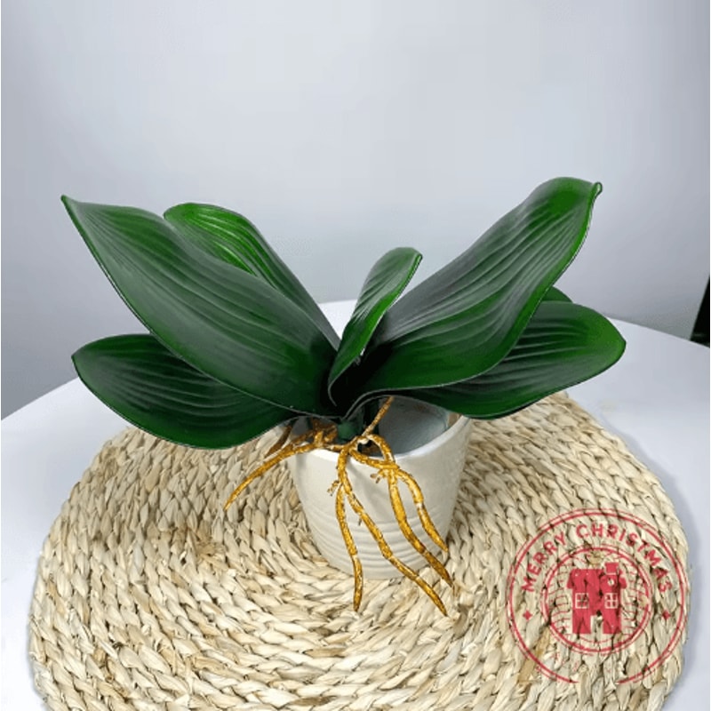 Realistic Phalaenopsis Orchid Leaves Lifelike Artificial Orchid Leaves For Floral Arrangements 4