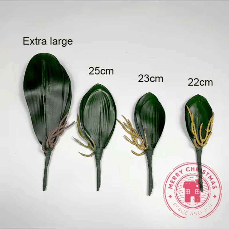 Realistic Phalaenopsis Orchid Leaves Lifelike Artificial Orchid Leaves For Floral Arrangements 5