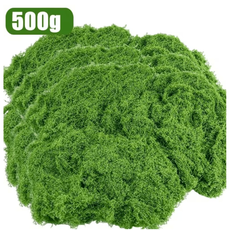 Artificial Green Moss Grass Lush Fake Moss For Crafts Mini Landscape Decor 1