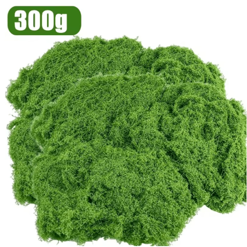 Artificial Green Moss Grass Lush Fake Moss For Crafts Mini Landscape Decor 2