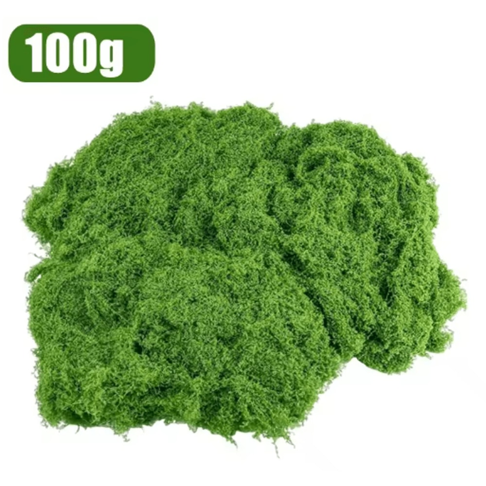 Artificial Green Moss Grass Lush Fake Moss For Crafts Mini Landscape Decor 4