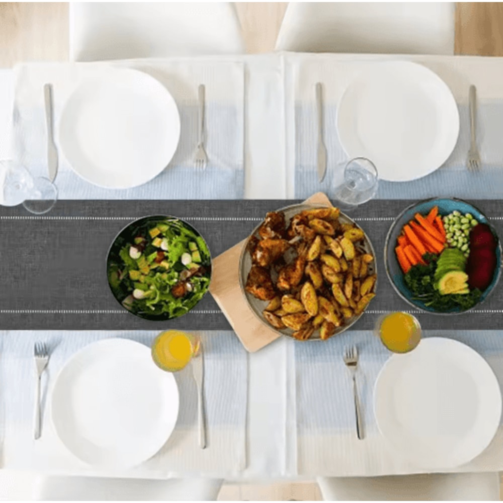 Modern Solid Linen Table Runner Minimalist Linen Table Runner For Dining Coffee Tables 8