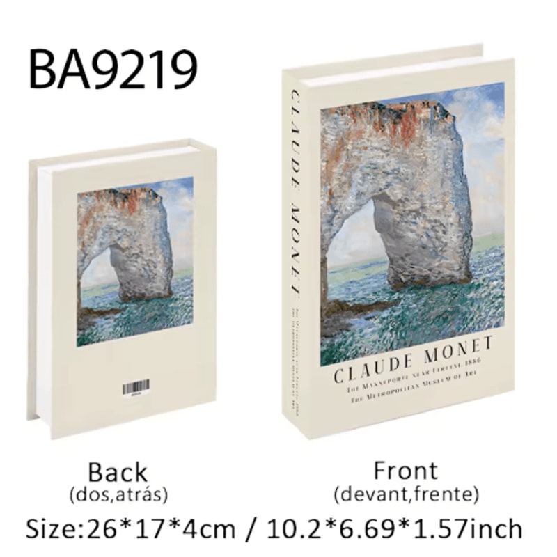 Van Gogh Monet Decorative Book Box Artistic Fake Book Storage Box For Home Decor 1