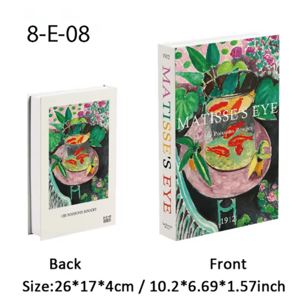 Van Gogh Monet Decorative Book Box Artistic Fake Book Storage Box For Home Decor 11