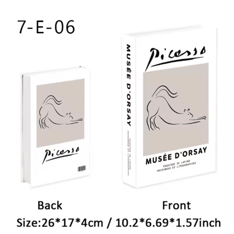 Van Gogh Monet Decorative Book Box Artistic Fake Book Storage Box For Home Decor 12