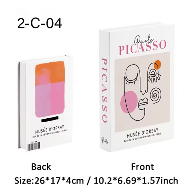 Van Gogh Monet Decorative Book Box Artistic Fake Book Storage Box For Home Decor 4