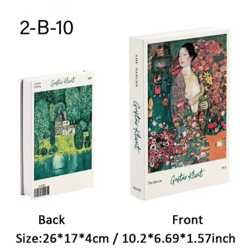 Van Gogh Monet Decorative Book Box Artistic Fake Book Storage Box For Home Decor 17