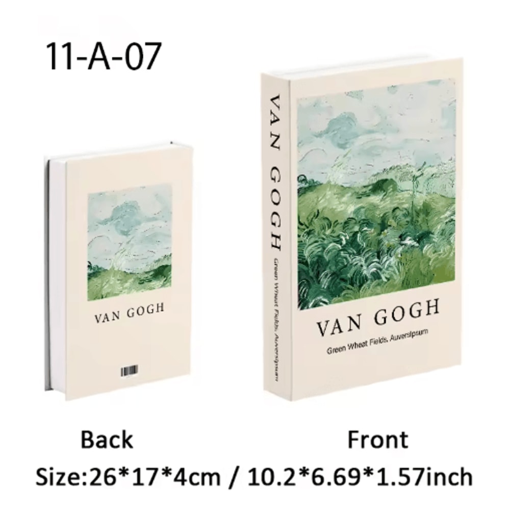 Van Gogh Monet Decorative Book Box Artistic Fake Book Storage Box For Home Decor 22