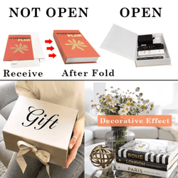 van gogh & monet decorative book box – artistic fake book storage box for home decor